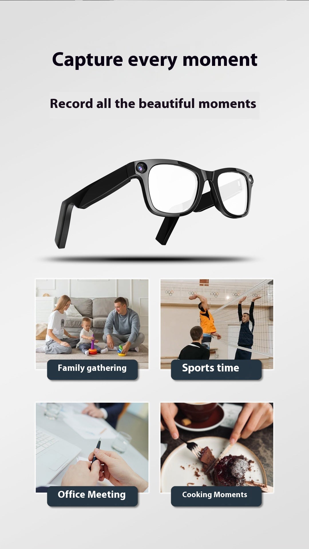 Lumora Vision AI smart glasses with built-in camera