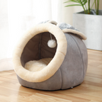 Lumora CozyCat Plush Cat Bed - Round donut anti-anxiety pet bed