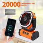 Lumora BreezeLight portable camping fan LED light power bank