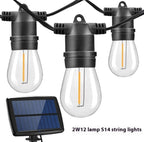 Lumora SolarGlow Outdoor Solar String Lights - Waterproof patio lights