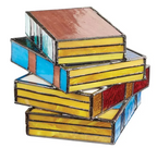 Lumora BookLight Stacked Books Desk Lamp - Decorative book-shaped light