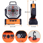 Lumora BreezeLight portable camping fan LED light power bank