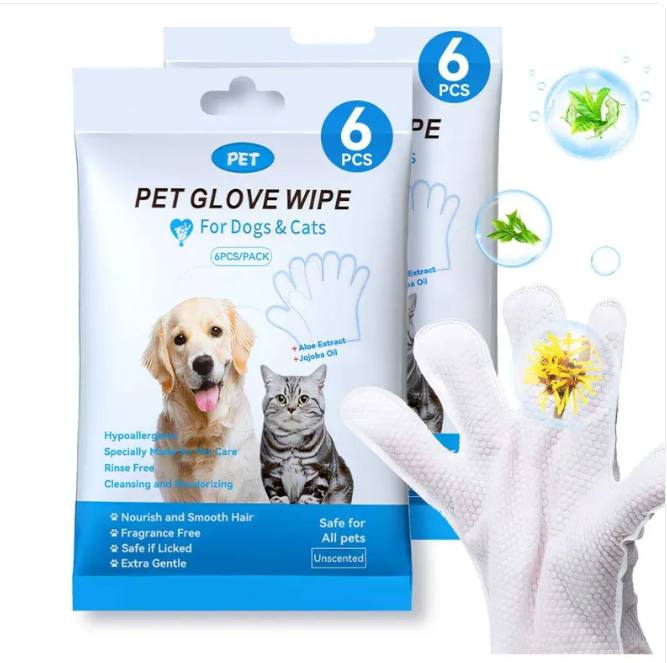 Lumora CleanPaws pet grooming cleaning gloves