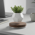 Lumora Orbit Levitating Planter — Floating, Rotating Desk Plant - Main product image